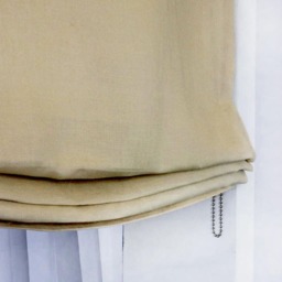 Natural Linen Flat Roman Shade, Blackout Window Covering - Cl1010 - thumbnail 2