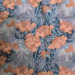 Liberty Clementina Late 80S, Art Nouveau Design, Red, Grey & Black Cotton Cushion Cover, Throw Pillow Homeware Decor - thumbnail 3
