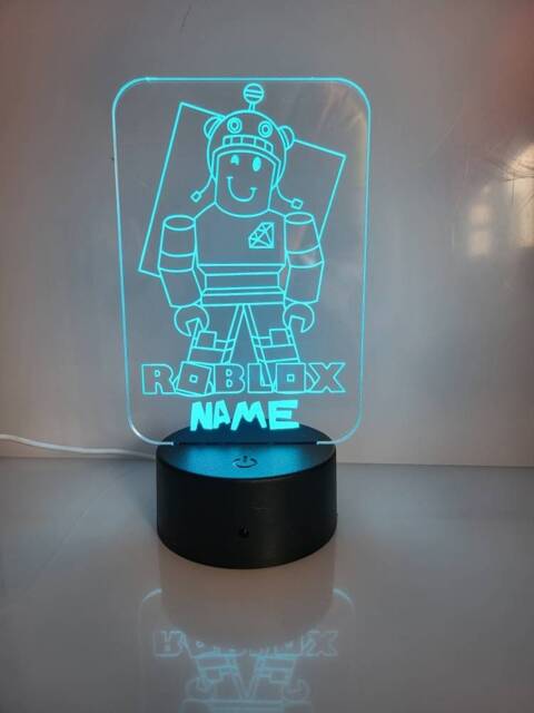 Personalised Roblox Night Light, Children's Light, Game Room, Boys Night Led Boy Girls Birthday Active - image 1