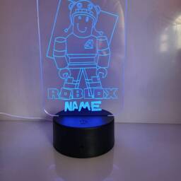 Personalised Roblox Night Light, Children's Light, Game Room, Boys Night Led Boy Girls Birthday Active - thumbnail 3