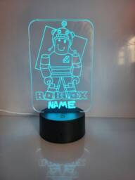Personalised Roblox Night Light, Children's Light, Game Room, Boys Night Led Boy Girls Birthday Active - thumbnail 1
