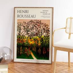 Henri Rousseau Poster, Bellevue Park Autumn, Exhibition Print, Floral Wall Art, Animal Gift, Forest A1/A2/A3/A4 - thumbnail 2