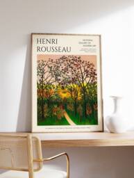 Henri Rousseau Poster, Bellevue Park Autumn, Exhibition Print, Floral Wall Art, Animal Gift, Forest A1/A2/A3/A4 - thumbnail 1