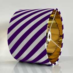 Handmade By Order Plum Purple White Diagonal Strips Lining Print On Velvet Drum Lamp Shade Pendant Light All Shapes & Sizes - thumbnail 3