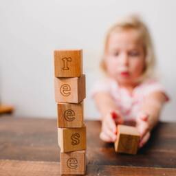 Personalized Maple Baby Name Blocks Engraved Nursery Decor - thumbnail 3