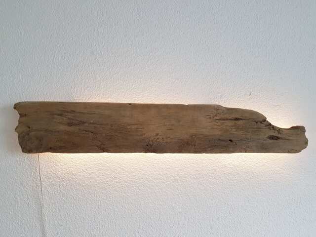 Wall Light With Led Strip Made Of Driftwood - image 1