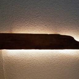 Wall Light With Led Strip Made Of Driftwood - thumbnail 4