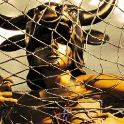 Verdigris Minotaur Mask Ancient Greek Helmet Sculpture - thumbnail 2