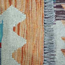 Classic Runner Rug, Handmade Artisan Afghan Turkish Scandinavian Navajo Bohemian Wool Flatweave Multicolour Kilim Rug 201x60 cm - thumbnail 3