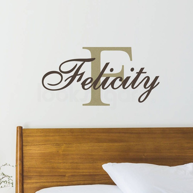 Personalized Monogram Wall Decal - Modern Initial For Baby Nursery, Teen Room, Family Room Custom Name Lswd-P0001 - image 1