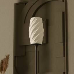 Floor Lamp, Modern Lighting, 3D Print Lighting, Minimalist Lamp, Dining Wood, Mid Century Modern, Home Decor, Special Design, Twist - thumbnail 2