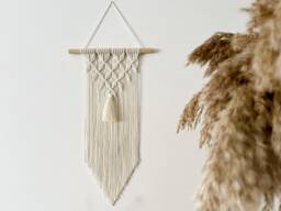 Big Macrame Wall Hanging For Beautiful House, Boho Interior Decor, Above Couch Tapestry, Small Gift Woman, Unique Geometric Pattern