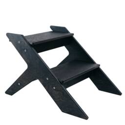 Wooden Step Stool Two-Step Design, Sturdy Birch Plywood - thumbnail 2