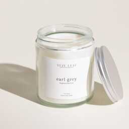Earl Grey Scented Candle - Bergamot, Black Tea, Lime Coconut Wax - thumbnail 1