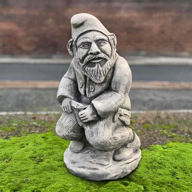 Outdoor Gnome Statue Concrete Troll Figurine Cement Pixie Sculpture Stone Garden Ornament Gnome Lover Gift Yard Art Handmade Decor - image 1
