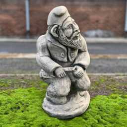Outdoor Gnome Statue Concrete Troll Figurine Cement Pixie Sculpture Stone Garden Ornament Gnome Lover Gift Yard Art Handmade Decor - thumbnail 3