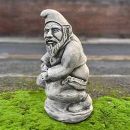 Outdoor Gnome Statue Concrete Troll Figurine Cement Pixie Sculpture Stone Garden Ornament Gnome Lover Gift Yard Art Handmade Decor - thumbnail 2