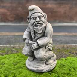 Outdoor Gnome Statue Concrete Troll Figurine Cement Pixie Sculpture Stone Garden Ornament Gnome Lover Gift Yard Art Handmade Decor - thumbnail 1
