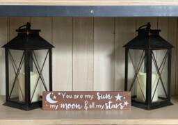 You Are My Sun, Moon, Stars Wood Sign - Farmhouse Bedroom Decor - thumbnail 1