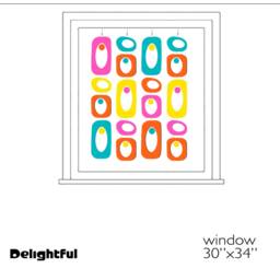 Beatnik Party Mid Century Modern Room Divider Kit Colorful Acrylic Partition - thumbnail 3