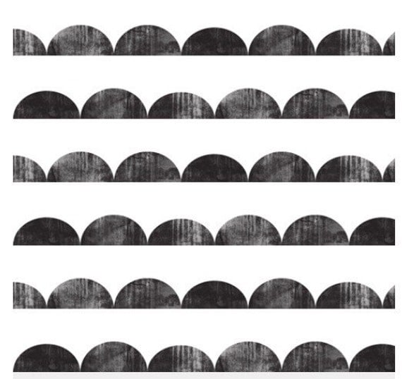 Crib Sheet Distressed Scallops Baby Crib Sheet, Bedding, Modern Nursery, Monochrome Accessory