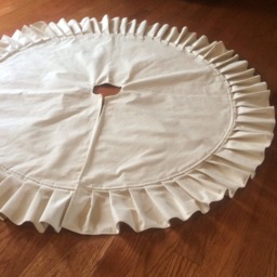 "Natural Duck Canvas Christmas Tree Skirt - 55"" Or 72"