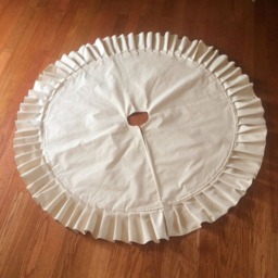"Natural Duck Canvas Christmas Tree Skirt - 55"" Or 72" - thumbnail 3