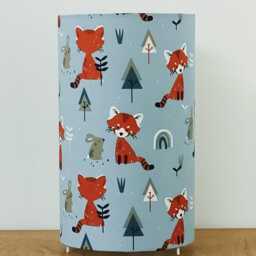 Tube Lamp With Red Panda & Rabbit Motifs - Ideal Christmas, Birthday, Or Baby Shower Gift Idea Children's/Baby's Room Decoration - thumbnail 4