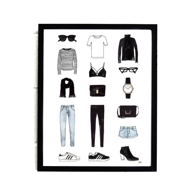 Fashion Illustration Print/ Wall Art/Minimalist Art/ Gallery Wall/ Bedroom Decor/ Vanity Decor - image 1