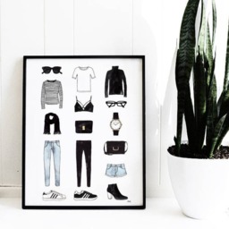 Fashion Illustration Print/ Wall Art/Minimalist Art/ Gallery Wall/ Bedroom Decor/ Vanity Decor - thumbnail 2