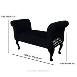 Silver Crushed Velvet Small Window Seat - Bed End Bench Handmade in Britain - thumbnail 4