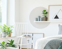 Circle Wall Decal - Geometric Art, Abstract Decor, Modern Scandinavian Removable Sticker - thumbnail 1