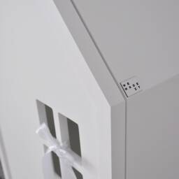 Premium Wooden White Bookshelf 140??40??30 cm - Handcrafted Kids Furniture, Solid Wood Playroom Storage, Luxury Child's Room Decor - thumbnail 4