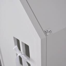 Premium Wooden White Bookshelf 140??40??30 cm - Handcrafted Kids Furniture, Solid Wood Playroom Storage, Luxury Child's Room Decor - thumbnail 2