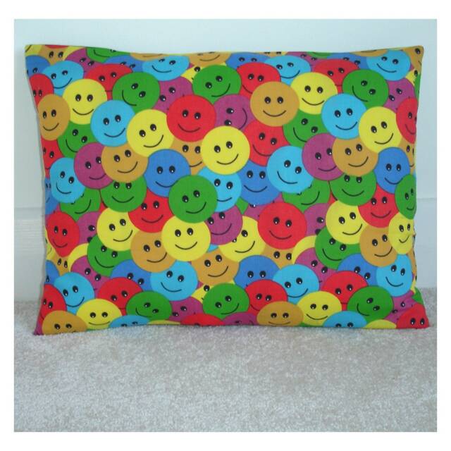 "Smiley Face Emoji Cushion Cover 12x20 Oblong Pillow Sham Case 20""x12"