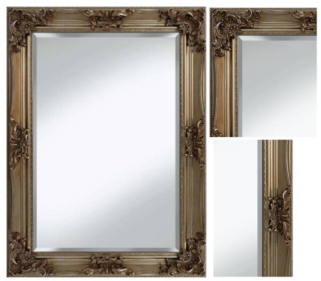 "Champagne Ornate French Decorative Wall Mirror 108cm X 78cm 42.5"" 30.5" - image 1