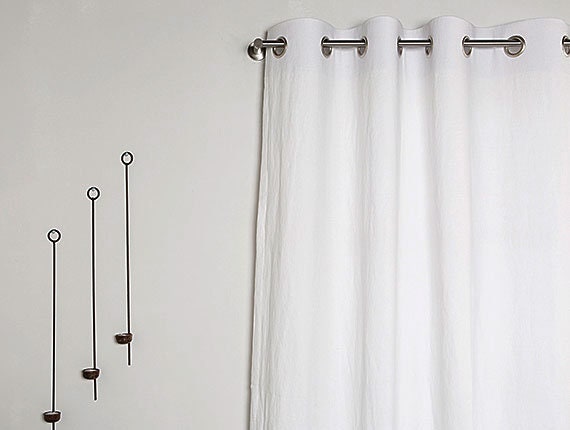 Extra Large Linen Panels Lined With Blackout Lining-Linen Curtain-Linen Panel - Linen Drape Grommets. Available in Any Colors - image 1