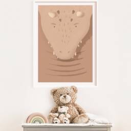 Diego Dragon Poster Beige I Pastel, Children's Room, Living Room Decoration, Poster, Boho, Download, Wall Picture, Printable Picture - thumbnail 4