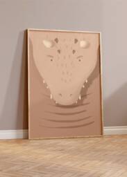Diego Dragon Poster Beige I Pastel, Children's Room, Living Room Decoration, Poster, Boho, Download, Wall Picture, Printable Picture - thumbnail 1