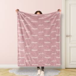 Personalized Double Font Name Blanket For Baby/Kids/Youth/Adult, Birthday Gift, Baby Single Sided Printing , Christmas Gift - thumbnail 4