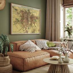 1913 Sao Paulo City Map Print Vintage Wall Art - thumbnail 3