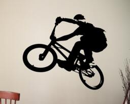 Bmx Wall Sticker Extreme Sports Vinyl Decal Freestyle Jumping Bicycle Rider Silhouette Art Home Interior Decorations Boys Room Decor 5Bizz - thumbnail 1