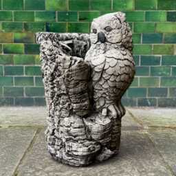 Unique Owl Statue Concrete Bird Figurine Stone Sculpture Cement Garden Decoration Owl Lover Gift Handmade Ornament Yard Art - thumbnail 3