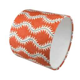 Helter Skelter Handmade Lampshade, Table Ceiling Pendant, Country Lamp Shade, Orange Lampshade - thumbnail 3