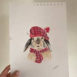 Bunny Rabbit - Watercolour Print A4 Or A5 Unframed Woodland Animals - thumbnail 3