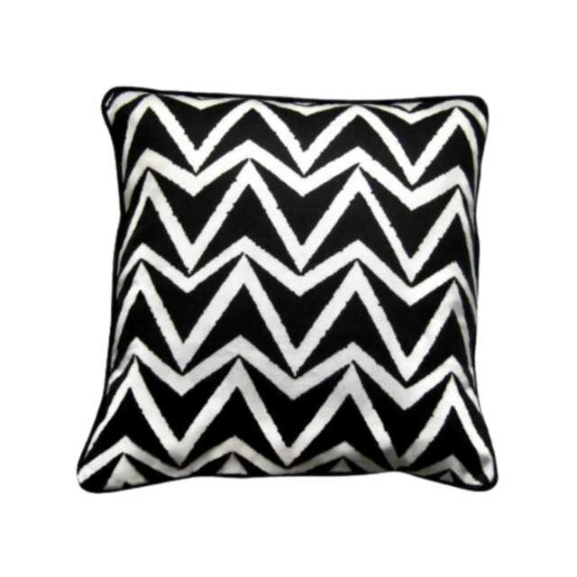 Scion Dhurrie Cushion Cover Black & White Geometric Cotton Pillow - image 1