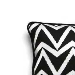 Scion Dhurrie Cushion Cover Black & White Geometric Cotton Pillow - thumbnail 3