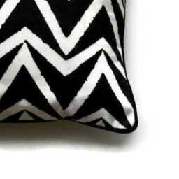 Scion Dhurrie Cushion Cover Black & White Geometric Cotton Pillow - thumbnail 2