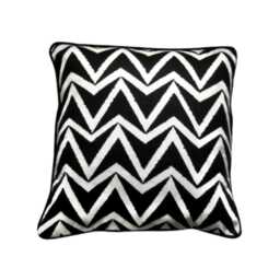 Scion Dhurrie Cushion Cover Black & White Geometric Cotton Pillow - thumbnail 1