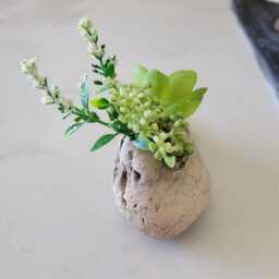 Natural Driftwood Planter With Faux Succulents Lake Superior Decor - thumbnail 4